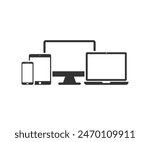 Monitor, phone, and tablet icon template
