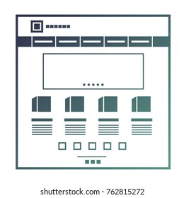 monitor and place for information brochure . Vector illustration EPS8