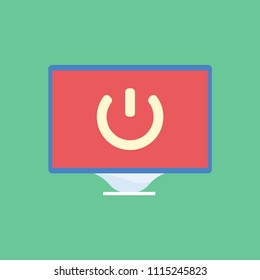 Monitor with Power Button icon