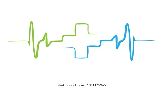 Monitor pulse line art icon for medical apps and websites. Breathing and alive sign. Medic blood pressure, cardiogram, health EKG, ECG. Vector illustration EPS.8 EPS.10