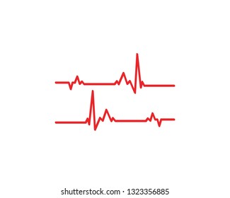 Monitor Pulse line design template vector