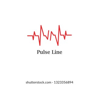 Monitor Pulse line design template vector