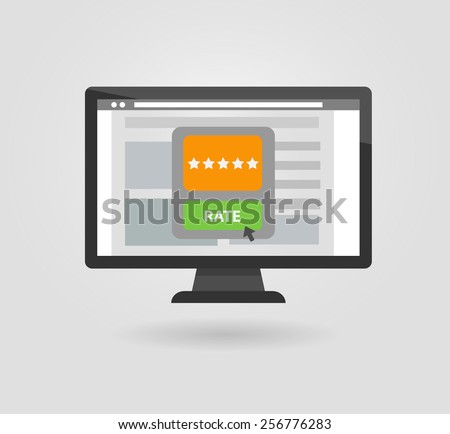 Monitor with rate button and stars