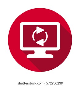 Monitor refresh flat icon