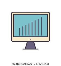 Supervisar icono de vector relacionado. Aislado sobre fondo blanco. Ilustración de vector