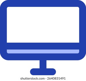 monitor with right arm icon blue style design