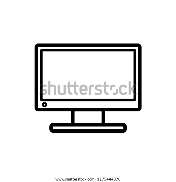 Monitor Screen Computer Led Icon Vector Stock Vector Royalty Free