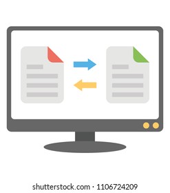 
A monitor screen with data symbolising backup
