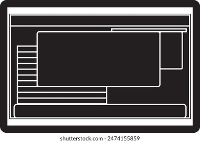 Monitor screen display design, digital tools, with a simple and simple background concept texture