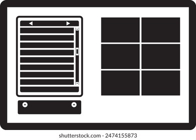 Monitor screen display design, digital tools, with a simple and simple background concept texture