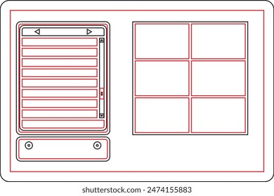 Monitor screen display design, digital tools, with a simple and simple background concept texture