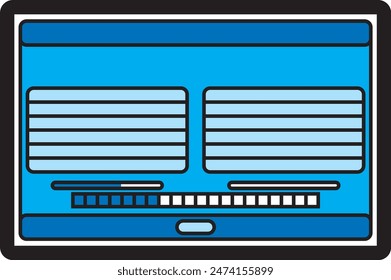 Monitor screen display design, digital tools, with a simple and simple background concept texture