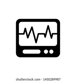 monitor screen from a health monitor that displays a heart rate graph. Health care device graphic resources