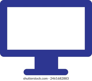 Icono de pantalla de monitor color azul formato eps