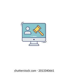 monitor screen Icon Isolated On White Background