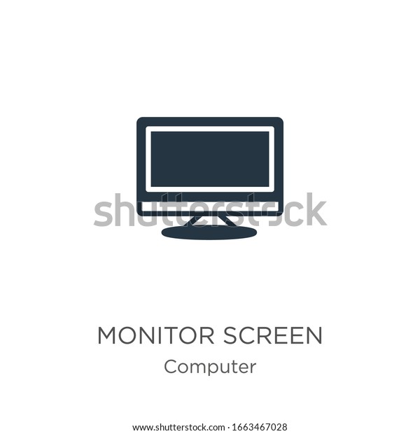 Monitor screen icon vector. Trendy flat monitor
screen icon from computer collection isolated on white background.
Vector illustration can be used for web and mobile graphic design,
logo, eps10
