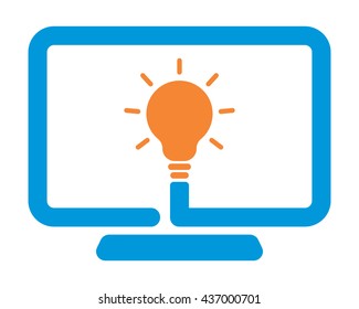 monitor screen ideas computer laptop technology gadget network image vector icon logo symbol