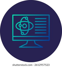 Monitor screen Line Circle Gradient Style