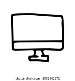 icono de pantalla de pantalla vectorial doodle simple