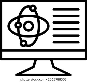 Monitor screen Line Vector Icon Design
