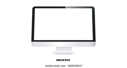 monitor , screen on white background vector eps10
