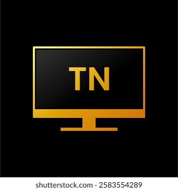 Monitor Screen Panel Twisted Nematic Technology Icon. Perfect for Computer Screen Panel Information Label on your product