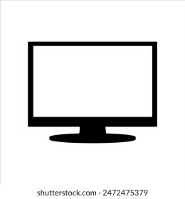 Monitor screen silhouette isolated on white background. Monitor icon vector illustration design.