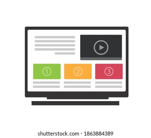 Monitor screen silhouette  radio tv for invitations, business cards, conceptual design