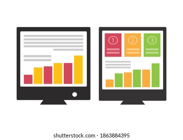 Monitor screen silhouette  radio tv for invitations, business cards, conceptual design