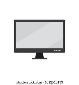 Monitor Screen TV Flat Icon Illustration