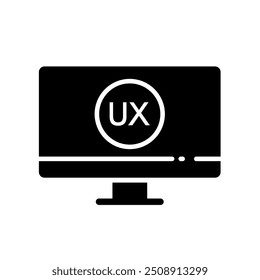 Monitor, screen, UX, user experience - vector icon
