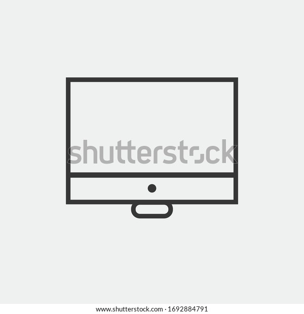 monitor\
screen vector icon for desktop computer\
icon