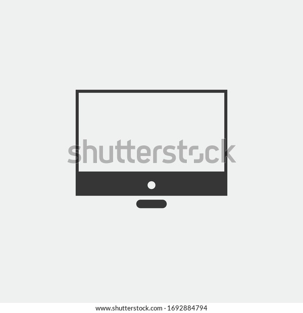 monitor\
screen vector icon for desktop computer\
icon