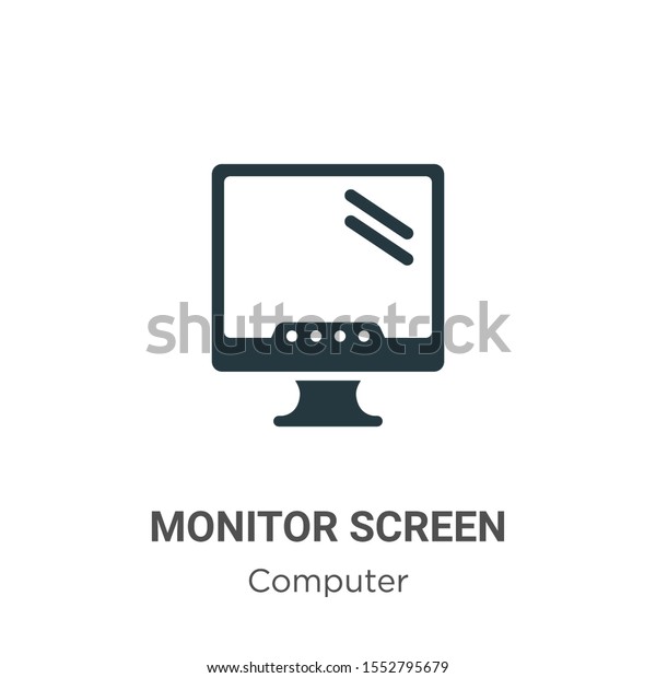 Monitor screen vector icon on white
background. Flat vector monitor screen icon symbol sign from modern
computer collection for mobile concept and web apps
design.