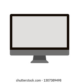 monitor screen, vector illustration, flat style,front view