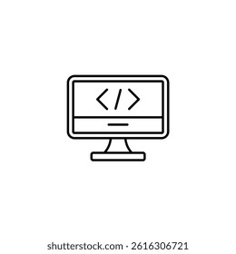 Monitor Screen vector line icon icons design