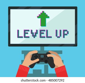 Monitor screen with video game