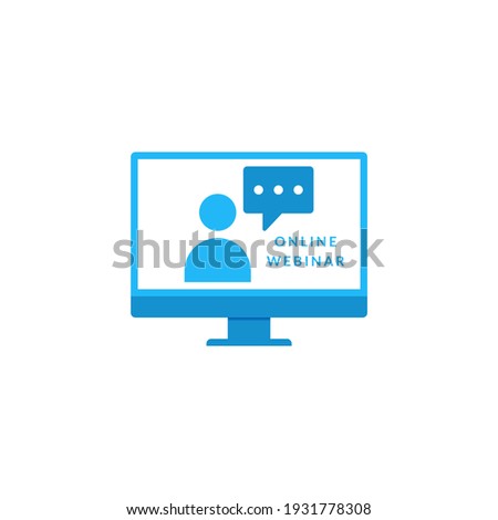 monitor screen webinar online design vector illustration.