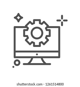 Monitor Settings Vector Icon