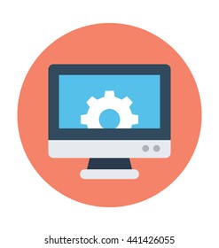 Monitor Settings Vector Icon
