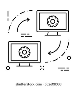 Monitor Settings Vector Icon