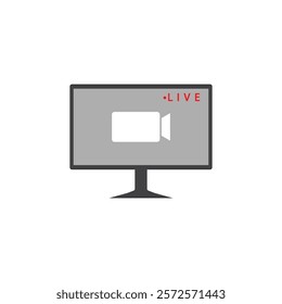 Monitor showing live camera feed icon