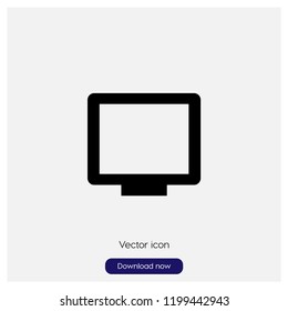 Monitor sign icon in trendy flat style isolated on grey background, modern symbol vector illustration for web