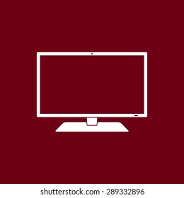 Monitor sign icon, vector illustration. Flat design style 