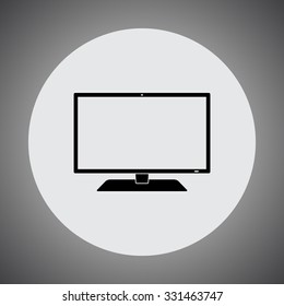 Monitor sign icon, vector illustration. Flat design style 