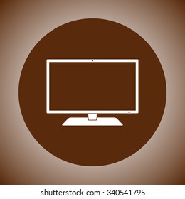 Monitor sign icon, vector illustration. Flat design style 