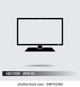 Monitor sign icon, vector illustration. Flat design style 