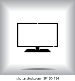 Monitor sign icon, vector illustration. Flat design style 