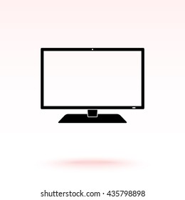 Monitor sign icon, vector illustration. Flat design style 