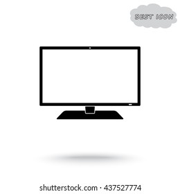 Monitor sign icon, vector illustration. Flat design style 